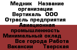 Медник › Название организации ­ Вертикаль, ООО › Отрасль предприятия ­ Авиационная промышленность › Минимальный оклад ­ 55 000 - Все города Работа » Вакансии   . Тверская обл.,Осташков г.